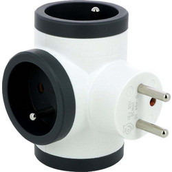 Power Strip 3x2P+E 16A 3680W White/Black
