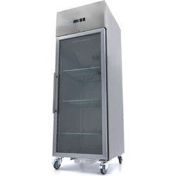 Fridge - 600L - 3 Adjustable Shelves (2/1 GN) - Stainless Steel - with Glass Door