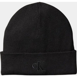 CALVIN KLEIN JEANS CK FINE RIB BEANIE LV04D8020G-UB1 Black