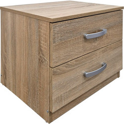 Κομοδίνο Athos pakoworld σε sonoma απόχρωση 48x40x41.5εκ