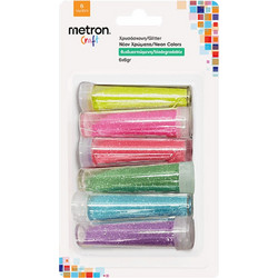 Χρυσόσκονη Metron Craft Neon 6 Χρώματα x 6gr