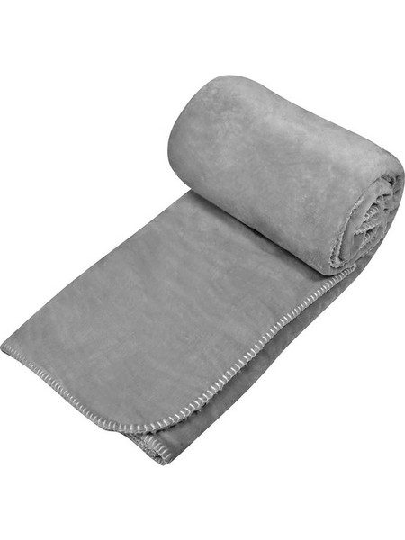 Premium Κουβέρτα Γούνινη Βελουτέ Μονή Γκρι 200x150cm