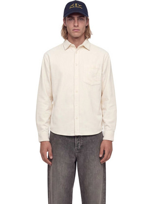 Jack & Jones Ανδρικό Πουκάμισο Βαμβακερό Μακρυμάνικο Κανονική Γραμμή Overshirt Λευκό 12298514