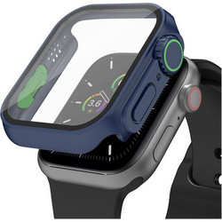 Θήκη PC με Tempered Glass Ahastyle WG115 Apple Watch 7/ 8/ 9 45mm Upgrade σε Ultra Μπλε