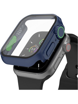 Θήκη PC με Tempered Glass Ahastyle WG115 Apple Watch 7/ 8/ 9 45mm Upgrade σε Ultra Μπλε