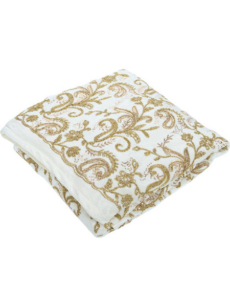 ΥΦΑΣΜΑ EMBROIDERY ΒΕΛΟΥΔΟ 150cmX3m ΜΕ ΤΕΛΕΙΩΜΑ ΕΚΡΟΥ-ΧΡΥΣΟ