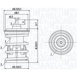 Magneti Marelli 352317005090 - TE0509-ΘΕΡΜΟΣΤΑΤΗΣ AUDI A3 8V1. 8VK 1.4 TFSI. VW GOLF VII 1.4 TSI 2014-2021