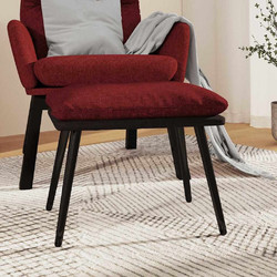 vidaXL Υποπόδιο Μπορντό 45x29,5x35 εκ. Ύφασμα & Συνθετικό Δέρμα