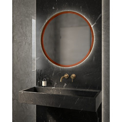 Project Mirrors Iron Circle Slim 60 Στρογγυλός Καθρέπτης Μπάνιου Μεταλλικός Rusted