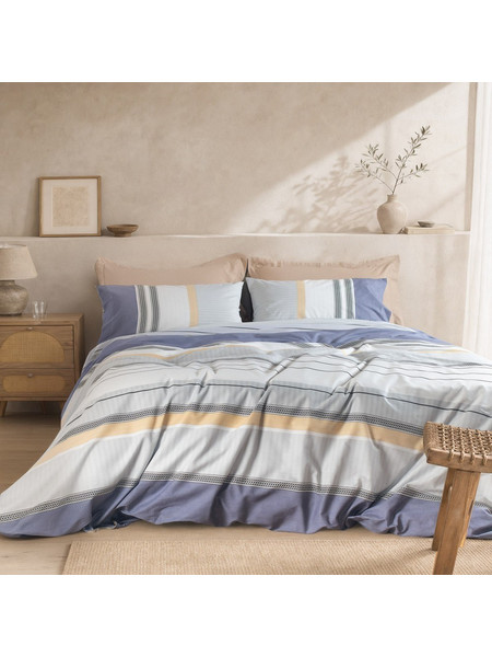 Πάπλωμα Verve (Σετ 3τμχ) Multi Ρυθμός Υπέρδιπλo 220x240cm Βαμβάκι