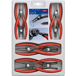 Knipex Precision Circlip Pliers Set 00 20 04 SB (red, 8-piece)