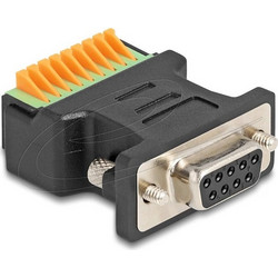 Αντάπτορας Serial Delock D-sub 9 St Terminalblock Drucktaster 66558