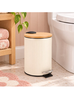 Κάδος Απορριμμάτων Μπάνιου (Φ17x23) T-D 3lt Stripes Ivory 6581105