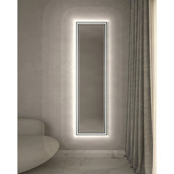 Καθρέπτης Επιδαπέδιος με Led Project Mirrors Wood Classic Ασημί 50x180cm