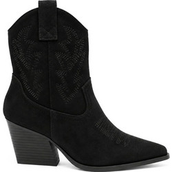 Γυναικεία Cowboy Booties PLATO OS689 ΜΑΥΡΟ