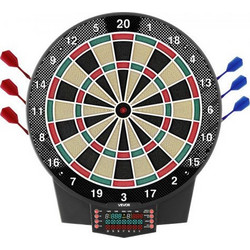 VEVOR Electronic Dart Board, 391mm Target Dartboard with 43 Games & 320+ Variations for Up to 8 Players, 6 Dart Shafts with Flights & 50 Soft Tips, Color LCD Scoring Screen for Home Party Game Room