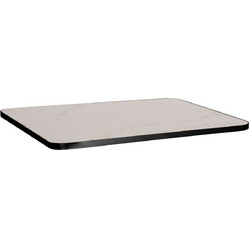 ΕΠΙΦΑΝΕΙΑ ΤΡΑΠΕΖΙΟΥ SINTERED STONE WHITE MARBLE ΠΛΑΙΣΙΟ ALU ΜΑΥΡΟ 120x80εκ