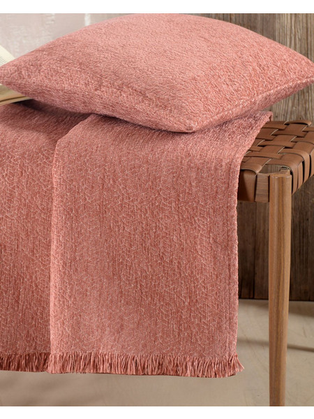 Ριχτάρι Διθέσιου Living Room Anatolia Pink Jacquard Chenille Rythmos (180x240) 1Τεμ
