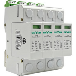 Αντικεραυνικό τριφασικό 3P+N 40KA T1+T2 500762 GEYER