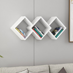 Wall Shelf Galaxy White Melamine Coated Particle Board 102x20x42 cm