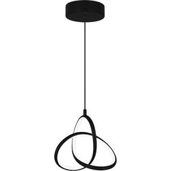 POWERTECH HLL-0123 LED Φωτιστικό Οροφής , 15W, 4000K, Φ22cm x 1m, Μαύρο
