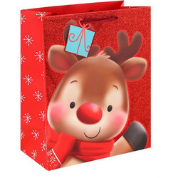 ΧΡΙΣΤΟΥΓΕΝΝΙΑΤΙΚΗ ΤΣΑΝΤΑ ΔΩΡΟΥ 27X33X14 cm REINDEER (34X-37382-2C)