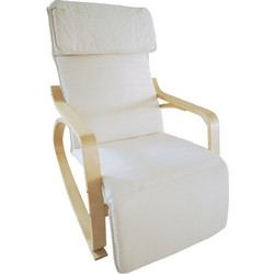 Woodwell Πολυθρόνα Relax με Υποπόδιο Λευκή Hamilton Ε7157,1