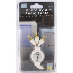 Logic3 Retractable AV & Audio Cable for iPod Photo