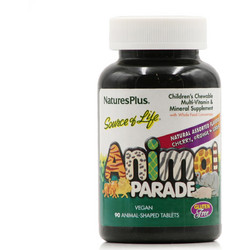 Nature's Plus Animal Parade Assorted Cherry Orange & Grape 90 Ζελεδάκια