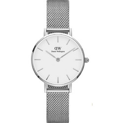 Daniel Wellington Petite Sterling Γυναικείο Ρολόι με Ασημί Μεταλλικό Μπρασελέ DW00100220