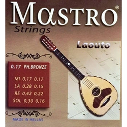 Mastro Σετ 8 Χορδές Λαούτου Phosphor Bronze 17-30" 3/4