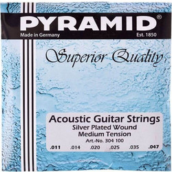 Pyramid Σετ 6 Χορδές Ακουστικής Κιθάρας Silver Plated Copper 10-47" Medium Tension