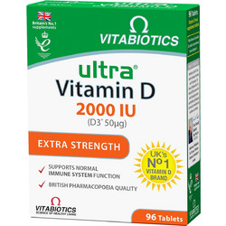Vitabiotics Ultra Vitamin D 2000iu Extra Strength 50mg 96 Ταμπλέτες