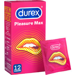 Durex Pleasuremax Προφυλακτικά με Ραβδώσεις & Λιπαντικό 12τμχ