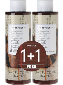 Korres Vanilla & Cinnamon Αφρόλουτρο σε Gel 2x250ml