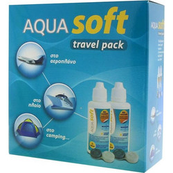Amvis Aquasoft Travel Pack Υγρό Φακών Επαφής 2x60ml