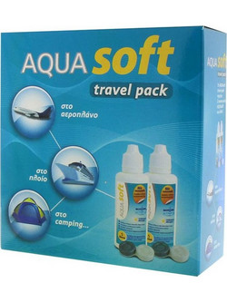 Amvis Aquasoft Travel Pack Υγρό Φακών Επαφής 2x60ml
