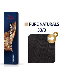 Wella Koleston Perfect Me+ Pure Naturals 33/0 Καστανό Σκούρο Μόνιμη Βαφή Μαλλιών 60ml
