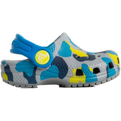 Crocs Classic Seasonal Grphc Clg K Παιδικά Παπούτσια Θαλάσσης για Αγόρι Γκρι 205620-007