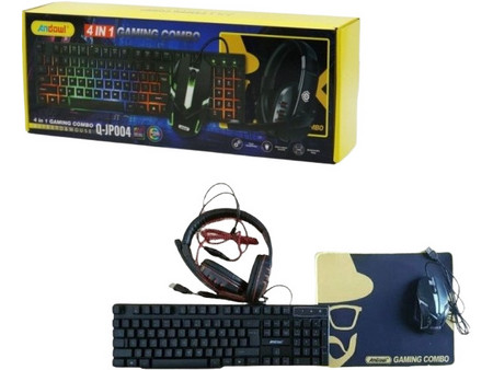 Andowl Q-JP004 Σετ Gaming Πληκτρολόγιο RGB Black