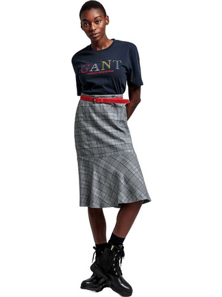 Gant 4400044 Υφασμάτινη Μίντι Φούστα Dark Blue