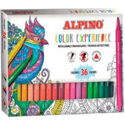 Alpino Color Experience Μαρκαδόροι Ζωγραφικής Σετ 36 Χρώματα