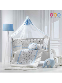 Abo Elephant Σετ Κούνιας 70x140cm Ciel 9τμχ
