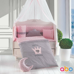 Abo Little Princess Σετ Κούνιας 70x140cm Pink 9τμχ
