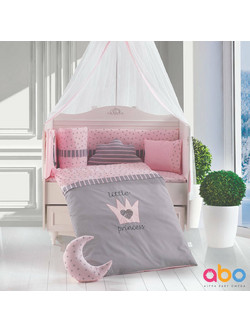Abo Little Princess Σετ Κούνιας 70x140cm Pink 9τμχ