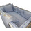 Beboulino Embroidery Lines Σετ Κούνιας 60x120cm Blue 8τμχ