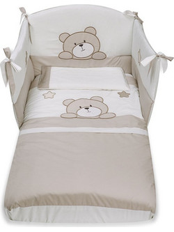 Pali Teo Tortora Σετ Κούνιας Beige/White 4τμχ
