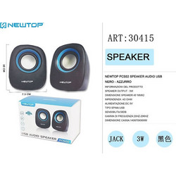 Newtop PCS02 Ηχεία Υπολογιστή 2.0 3W Black