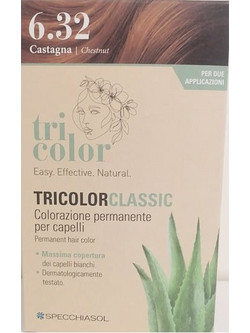 Homocrin Tricolor Classic 6.32 Castagna/Chestnut Φυτική Μόνιμη Βαφή Μαλλιών Χωρίς Αμμωνία