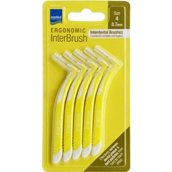 InterMed Ergonomic Μεσοδόντια Βουρτσάκια 0.7mm Κίτρινα 5τμχ